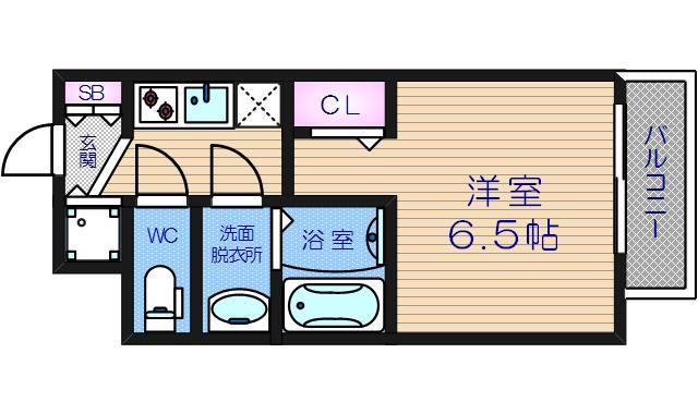 プレサンス松屋町駅前(1K/7階)の間取り写真