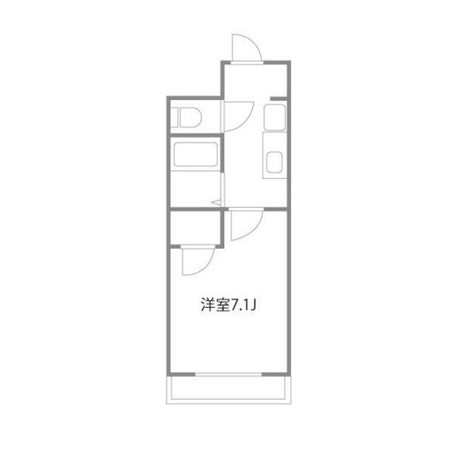 ヒルズLR新館(1K/4階)の間取り写真