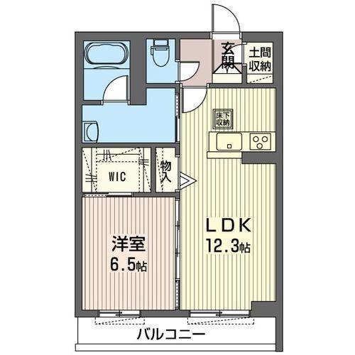 ナチュラス(1LDK/1階)の間取り写真