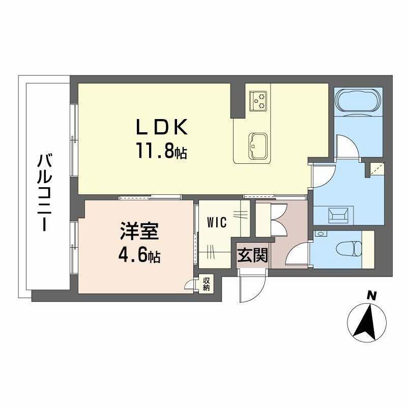 グランメゾン(1LDK/1階)の間取り写真