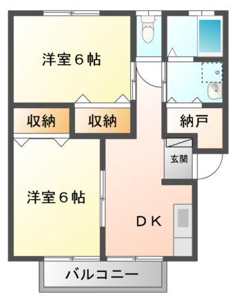 ユーアイ(2SDK/2階)の間取り写真
