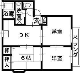 ACCENTI(3DK/1階)の間取り写真