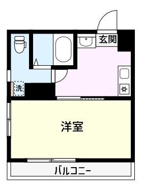 シャンボール田園調布(1K/5階)の間取り写真