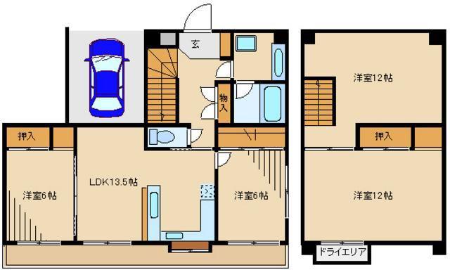 マンション・トイピア(4LDK/1階)の間取り写真