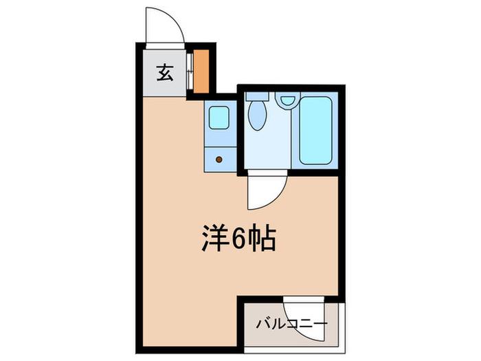 オーシャンビレヂII(ワンルーム/2階)の間取り写真