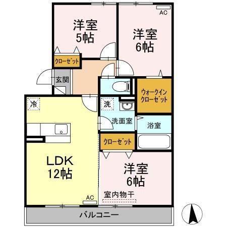 レジーナ(3LDK/2階)の間取り写真