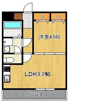 日映マンションIII(1LDK/7階)の間取り写真