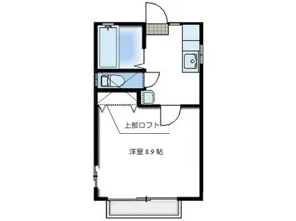 グランビュー岩沼(1K/1階)の間取り写真