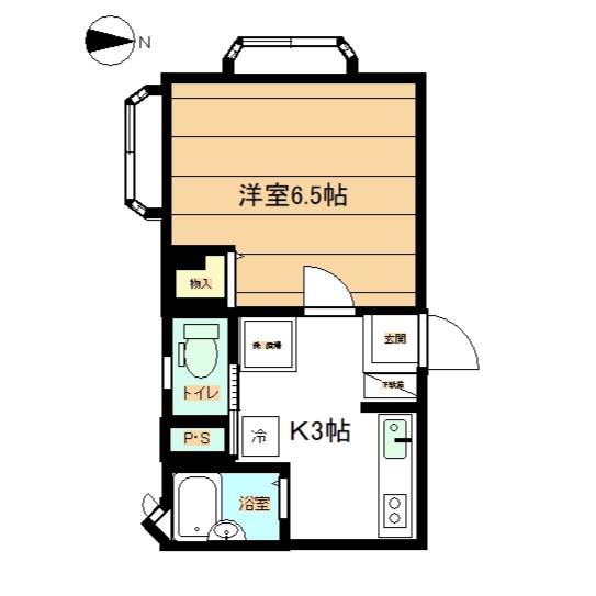 ココモ八幡(1K/3階)の間取り写真
