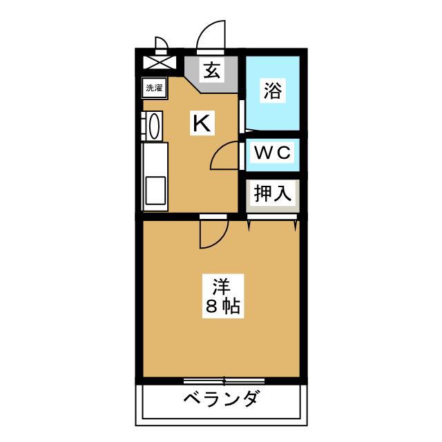 パールマンションI(1K/1階)の間取り写真
