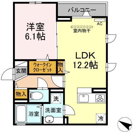 アンジュール小豆沢(1LDK/3階)の間取り写真