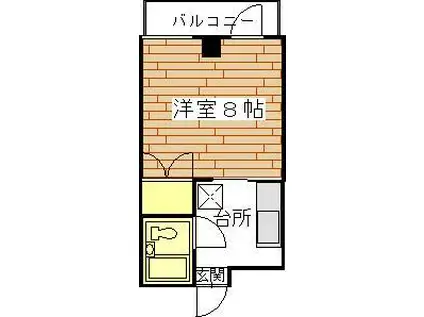 メゾンエル(1K/4階)の間取り写真