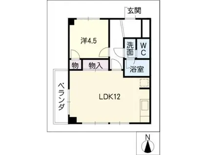 アークOKUDA(1LDK/3階)の間取り写真