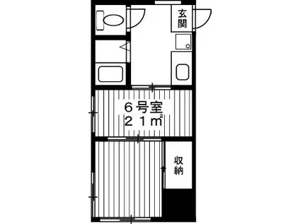メゾンイワシタ(2K/1階)の間取り写真