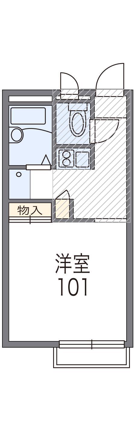 レオパレスサンライズ(1K/1階)の間取り写真