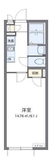 クレイノKエクセル(1K/2階)の間取り写真