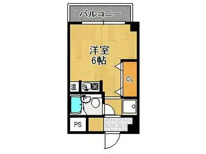 クレールヒロタI(ワンルーム/1階)の間取り写真