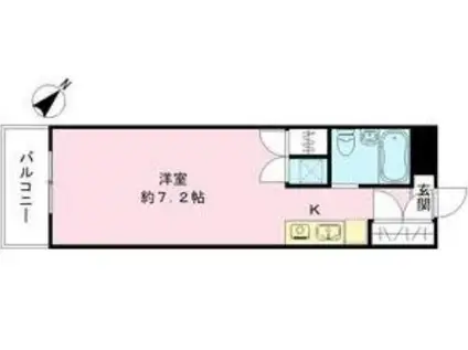 プレジール有瀬(1K/3階)の間取り写真