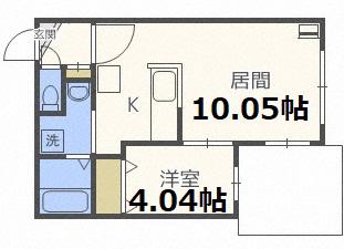ガーデンハウス菊水(1LDK/1階)の間取り写真