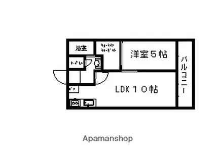 グリーンコーポ島田(1LDK/4階)の間取り写真