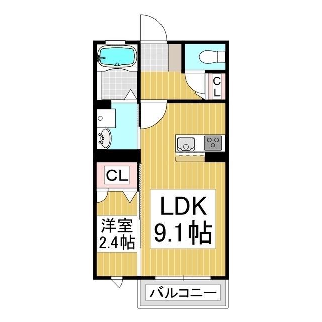 アークヒルズ夕映(1LDK/1階)の間取り写真