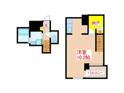 ASレジデンス中央駅(ワンルーム/3階)の間取り写真