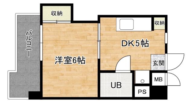 第3久保井ビル(1DK/8階)の間取り写真