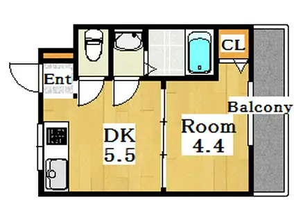 鶴見・グリーンハイツ(1DK/3階)の間取り写真