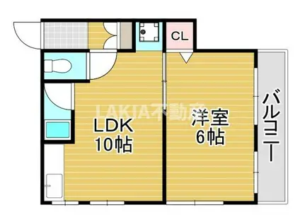 プレスト東加賀屋(1LDK/4階)の間取り写真