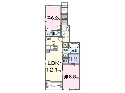 豊橋鉄道東田本線 運動公園前駅(愛知) 徒歩24分 2階建 新築(2LDK/1階)の間取り写真