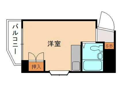 プレアール片野II(ワンルーム/2階)の間取り写真