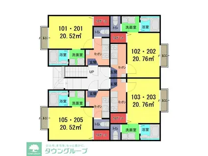 グッドシャインレジデンス久喜(1K/1階)の間取り写真