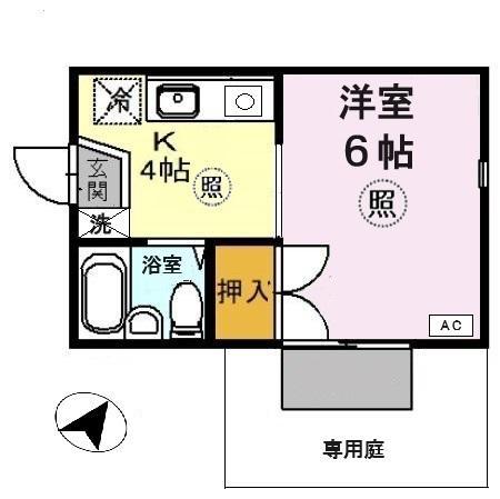 ファミール長田(ワンルーム/1階)の間取り写真