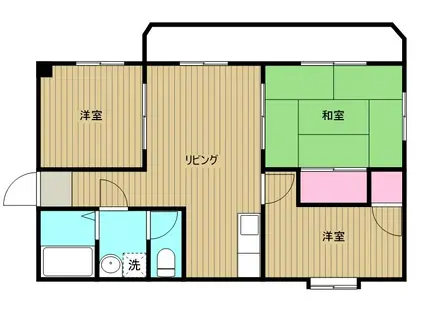 グレース大南(3DK/4階)の間取り写真