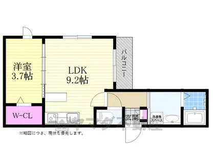 REUSSIR S.KENZO(1LDK/1階)の間取り写真