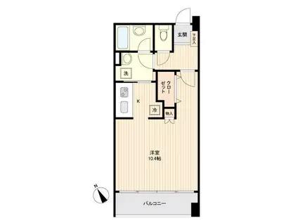 LA DOUCEUR榴ヶ岡(ワンルーム/5階)の間取り写真