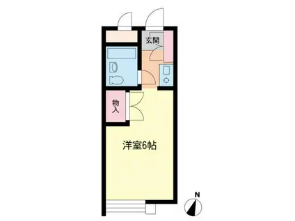 シティアビタ溝の口A棟(ワンルーム/2階)の間取り写真