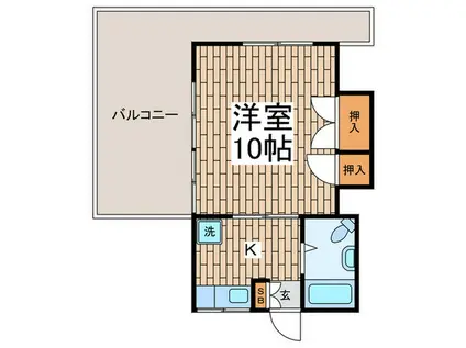 コーポ御殿山(1K/3階)の間取り写真