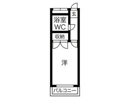 ニッシンハイツ笠寺(1K/3階)の間取り写真