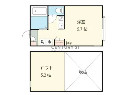 LUDICA鷺沼(ワンルーム/1階)の間取り写真