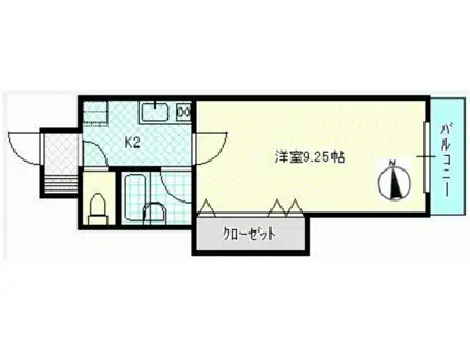 アトラス大町(1K/3階)の間取り写真