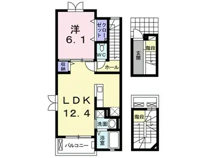 NT・アンジュ(1LDK/3階)の間取り写真