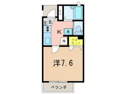 SHIMIZU(1K/3階)の間取り写真