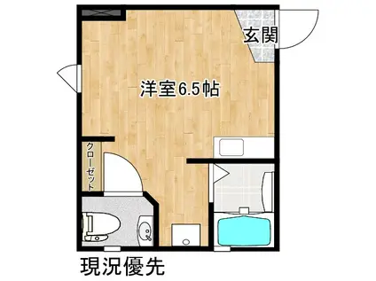 カレント(ワンルーム/1階)の間取り写真