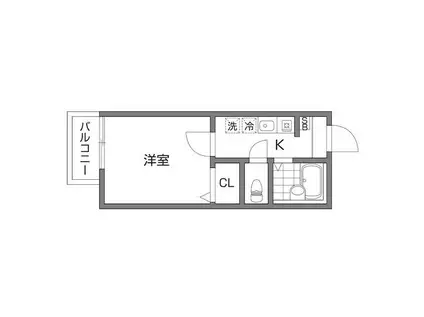 SHIINO MANSIONII(1K/1階)の間取り写真