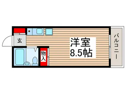 クラウンマンション(ワンルーム/1階)の間取り写真