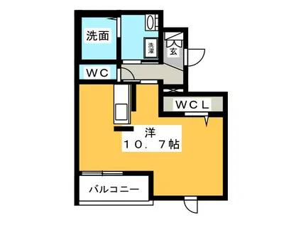 エクセル長泉(ワンルーム/1階)の間取り写真