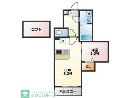 BEST STAGE保I(1LDK/3階)の間取り写真