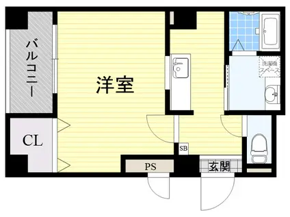 RITZ2番館(ワンルーム/2階)の間取り写真