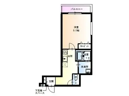 フジパレス我孫子前II番館(1K/2階)の間取り写真